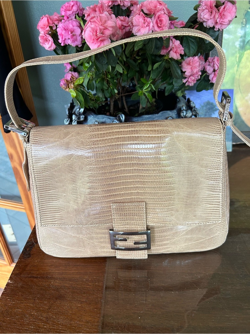 Rare Vintage Fendi Mama Lizard Bag Gorgeous